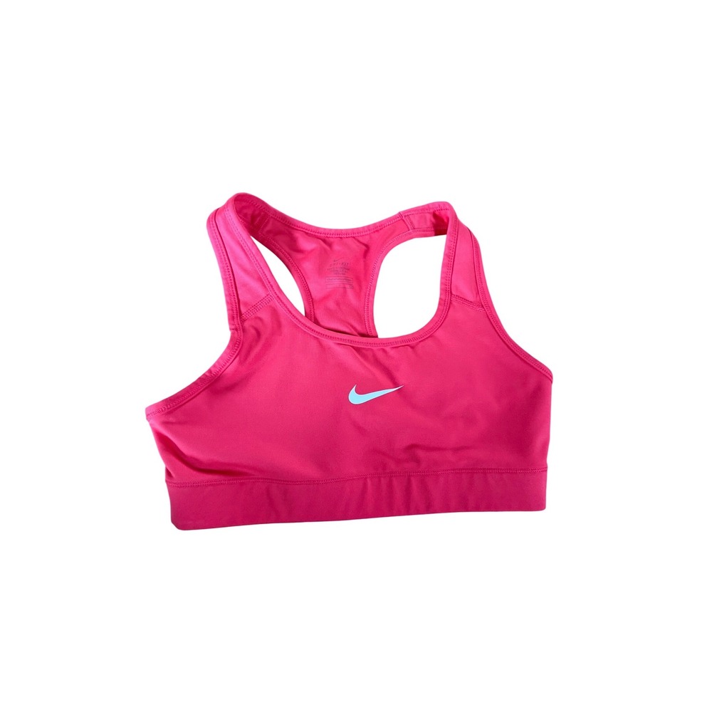 Nike pink orange sports bra athletic wear comfort support